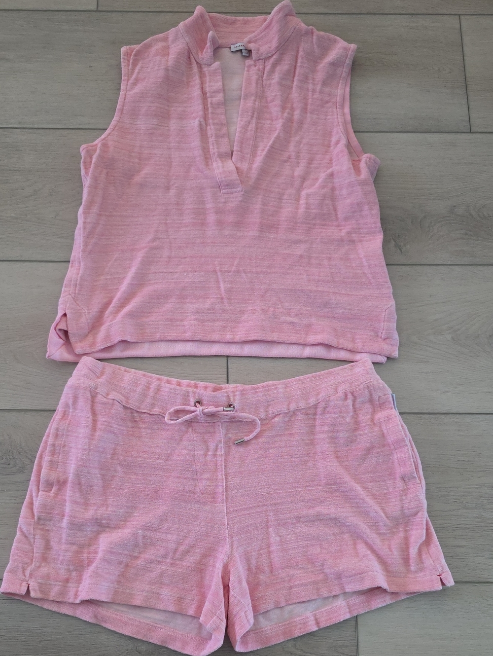 Orlebar Brown Pink Sleeveless Lounge Top & Shorts Set - Women's Large